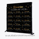 Stars Class of 2018 Graduation Step and Repeat Backdrop - Black and Gold
