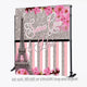 Paris Eiffel Tower theme Birthday custom  step and repeat backdrop for sweet 16