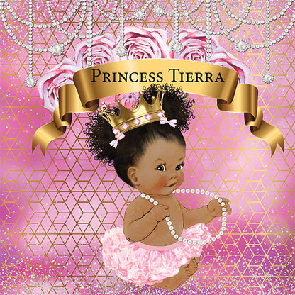 Baby Shower Backdrop, Princess Backdrop, 50th Backdrop,Royalty Back drop, Black Baby girl, Diamonds and pearls Step and Repeat, Photo Booth
