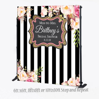 Floral Backdrop, Floral Step and Repeat, Bridal Shower backdrop, Sweet 16 Birthday photo booth, Wedding Backdrop, Bridal Shower backdrop
