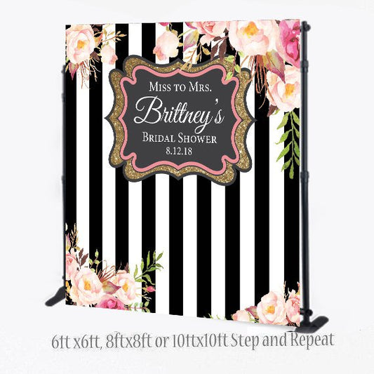 Floral Backdrop, Floral Step and Repeat, Bridal Shower backdrop, Sweet 16 Birthday photo booth, Wedding Backdrop, Bridal Shower backdrop