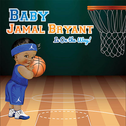 Baby Shower Backdrop, Basketball Backdrop, Boy Basketball Step and Repeat, Gender Reveal Backdrop, Gender Reveal Step and Repeat, Team Boy