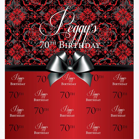 Red and Black Step and Repeat, Ribbon, Step and repeat backdrop, Elegant backdrop, Birthday Backdrop, 40th Birthday Backdrop, 50th Birthday
