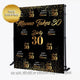 Black and Gold Dirty Thirty Birthday Party Backdrop Step and Repeat Backdrop