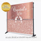 Rose Gold Glittery Step and Repeat Backdrop for 50th birthday