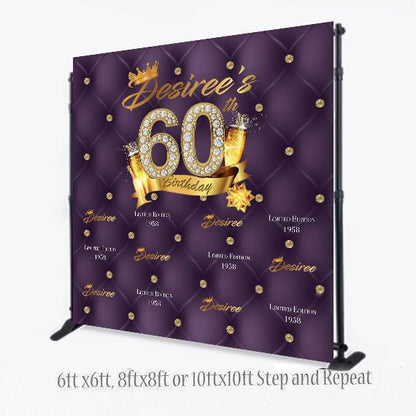 Tufted Backdrop, Birthday Backdrop, Photo Props, 50th Birthday Step and Repeat,Photo Booth Step and Repeat Backdrop, Royalty Backdrop