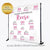 White and Bright 50th Birthday Custom Step and Repeat Banner