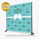 Turquoise Ribbon Birthday Custom Step and Repeat Backdrop