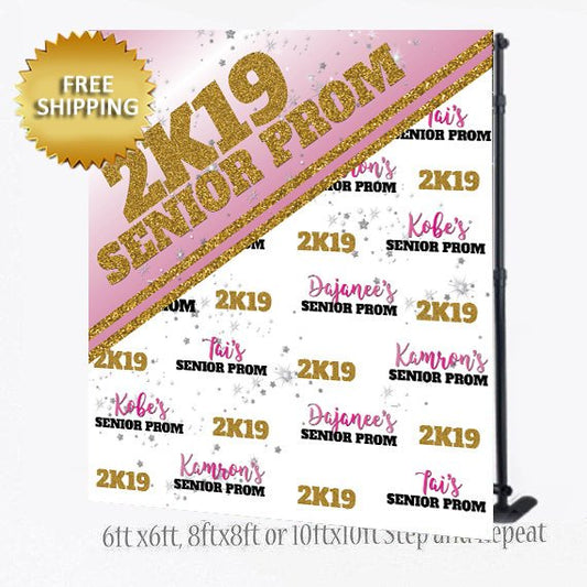 Custom 8X8 Photo Booth backdrop, Prom Step and Repeat, Sweet 16, photo booth, Prom Backdrop, Printable Backdrop, Backdrop, Senior Prom