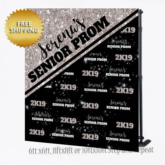 Custom 8x8 FEET Photo Booth Step and Repeat,  Prom Step and Repeat,Prom backrop, Birthday Step and Repeat, Photo Props, Printable, Wedding