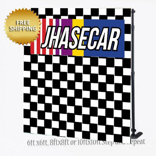 Race car Step and Repeat, Fast Cars Backdrop, Step and repeat backdrop, photo booth, Birthday Backdrop, 1st Birthday Backdrop, photo props