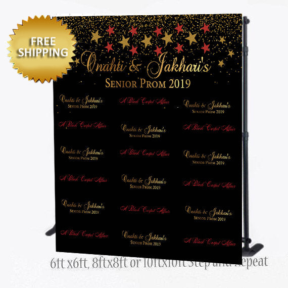 Prom Send off Step and Repeat, Prom Party Step and Repeat, Stars backdrop,  2K19 Prom Step and Repeat,Prom backdrop,  Photo Props,  Wedding