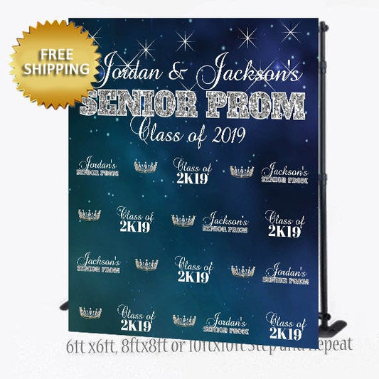Under the stars Prom Step and Repeat backdrop, 2K19 Prom Step and Repeat, Stars Prom backdrop, Prom 2019 backdrop, prom 2019 repeat