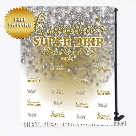 Super Drip Backdrop, Prom Step and Repeat backdrop, Prom backdrop, Step and Repeat backdrop, Graduation Backdrop, Prom Night backdrop, 2K19
