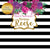 Bridal Shower Step and Repeat, Floral backdrop, Floral step and repeat,  Bridal Shower backdrop, Black and white strips Step and repeat