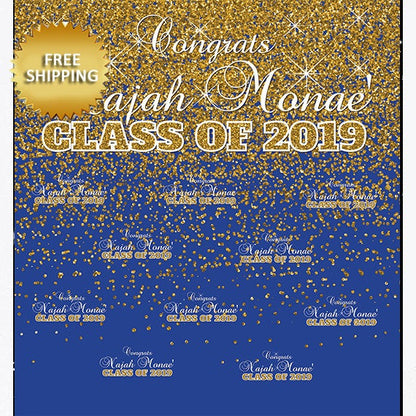 Graduation step and repeat backdrop, Graduation Backdrop, Graduation Step and Repeat, class of 2019, Printable Backdrop,Trunk Party backdrop