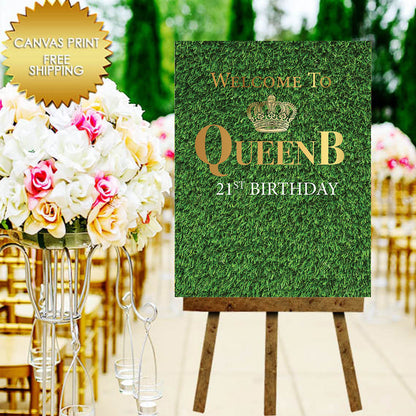 Birthday Guest Book Sign, Welcome Sign, Canvas, canvas poster Sign, 50th Birthday party Canvas guest book sign, Step and repeat banner