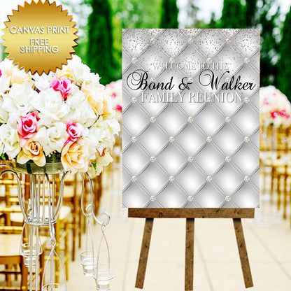 Canvas sign guest book, Family Reunion book canvas,Welcome Sign guest book,50th Birthday step and repeat,Guest book canvas, Family Reunion