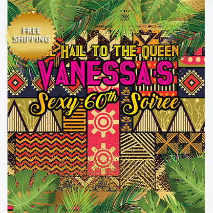 Africa Backdrop, Tribal Step and Repeat, Royalty backdrop,Queen Step and Repeat,Africa Step and Repeat, Ethnic Backdrop, Tribal canvas print