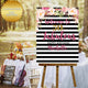 Rustic Bridal Shower black and white stripes Welcome Guest Book Sign