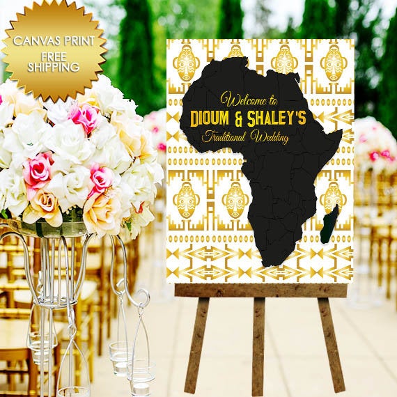 Poster Board Baby Shower Sign, Welcome Sign, Canvas Print Sign, Africa Wedding Sign, Canvas guest book sign, Africa sign, Africa canvas