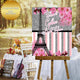 Paris theme welcome canvas guest book sign for birthday