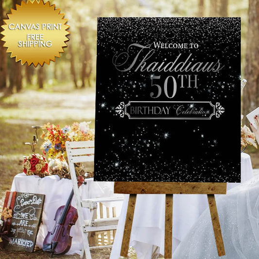 Canvas guest book, Canvas Sign, 50th Birthday canvas sign, Wedding Canvas, birthday canvas sign, Canvas guest book sign,Canvas 50th sign