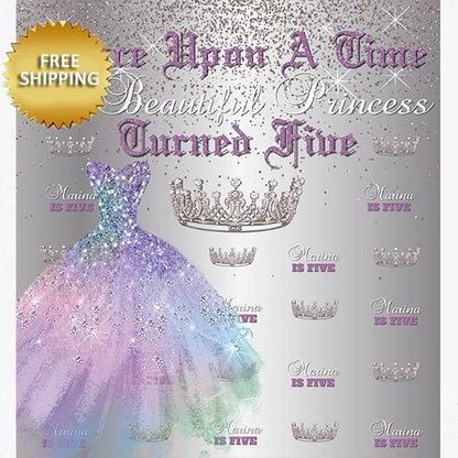 Princess step and repeat, Mis Quince, Sweet 16 Step repeat backdrop, Step and repeat backdrop custom, Purple backdrop, Princess Backdrop,