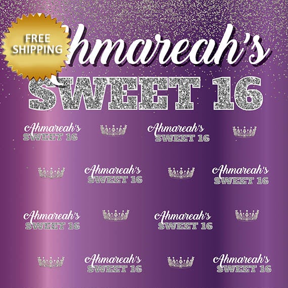 Sweet 16 Backdrop, Royalty backdrop, Step and repeat backdrop, Birthday Backdrop, sweet 16 party, Birthday, Photo backddrop, cake table