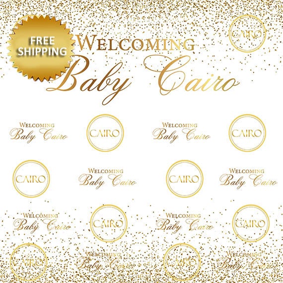 Baby Shower Step and Repeat, baby shower backdrop, Gold and elegant Backdrop, Bridal Shower Step and Repeat, 40th Backdrop, baby banner