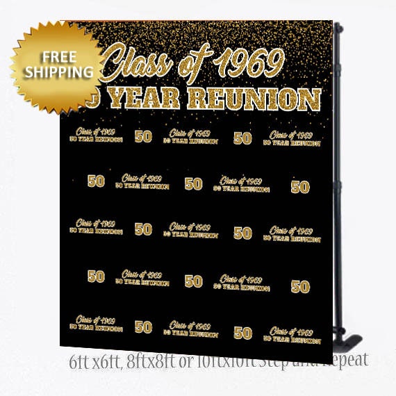 Class Reunion Step and Repeat, Class reunion Backdrop, 8x8 step and repeat, custom birthday backdrop, step and repeat custom backdrop