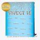 Sweet 16 Blue Winter Custom Step and Repeat Backdrop