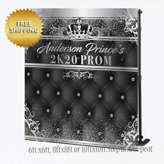Prom Step and Repeat, Prom Backdrop, Royalty backdrop, Royalty Step and Repeat, Graduation Backdrop, Printable Backdrop, 2K20 Backdrop