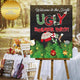 Ugly sweater Christmas canvas welcome sign