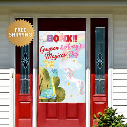 Birthday Door Banner, Unicorn Door banner, Birthday Banner, Honk Birthday Banner, Dinosaur Door Banner, Honk yard banner, Welcome banner