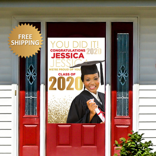 Class of 2020 Graduation Door Banner, Class of 2020 Door Banner,Grad Photo Yard Banner,Graduation banner, Graduation Photo Door Banner