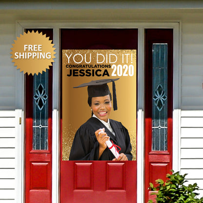 Class of 2020 Grad Photo Yard Banner, Graduation Door Banner,Class of 2020 Door Banner,Graduation banner, Honk for our grad sign,Yard banner