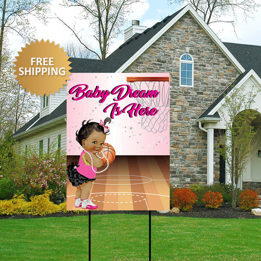 Welcome Home Baby Yard Sign, basketball Home Sign, Baby Shower Lawn sign, A little princess lawn Sign, Birthday sign, Birthday yard banner