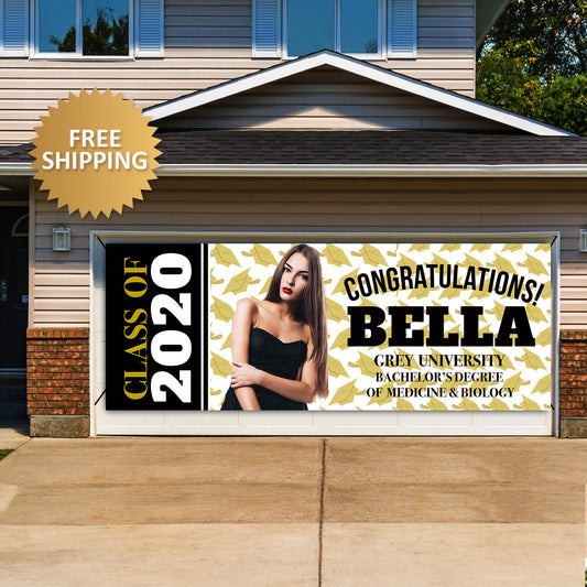 Drive by grad Sign, Class of 2020 Photo Banner, Graduation Custom Photo Banner, Drive by Graduation Banner, Congrats Grad Party Banners