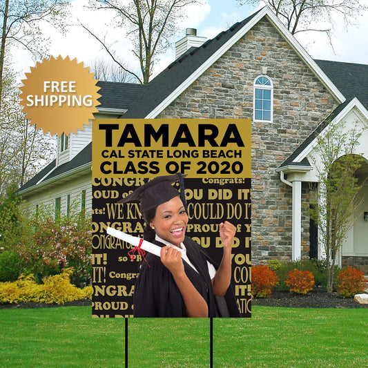 Class of 2020 Graduation Photo Yard Sign, Graduation Photo Yard Sign,Class of 2020 Grad Photo Yard Sign,Grad Party Welcome Sign, Grad banner