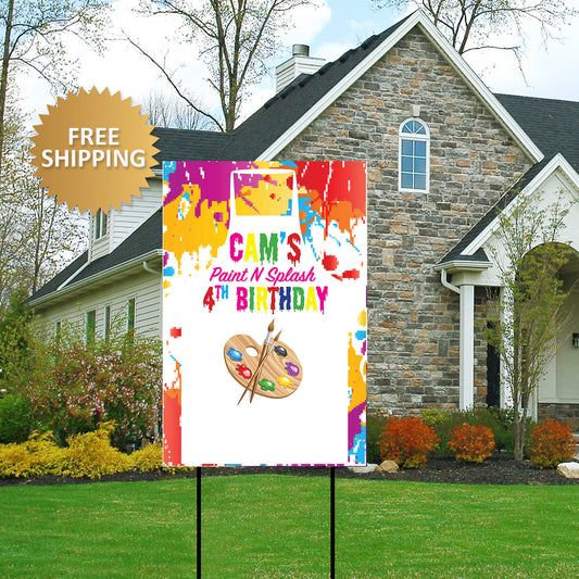 Paint party Yard sign, Birthday Yard Sign, Honk Birthday Yard Sign, Foam Board, Paint Party lawn sign, Photo Yard sign,Paint party lawn sign