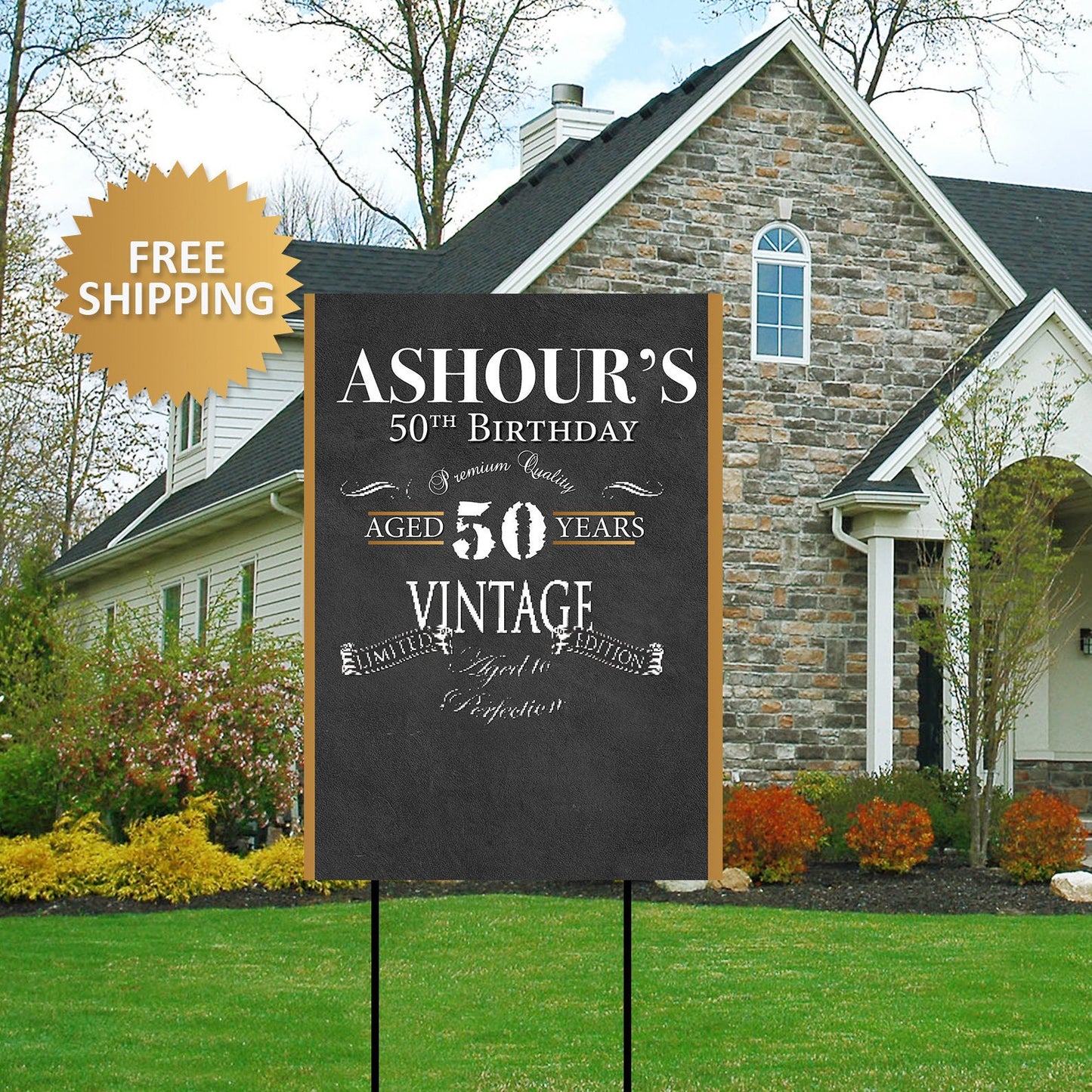 Aged to perfection yard Sign, Birthday lawn Sign, Aged to perfection Lawn sign, Birthday Yard Sign, Birthday sign, Birthday yard banner