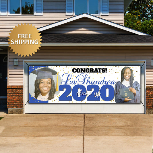Class of 2020 Banner, Printed Custom Banner, Grad Photo Banner, Congrats Grad Personalized Party Banners, Graduation Banner, Photo banner