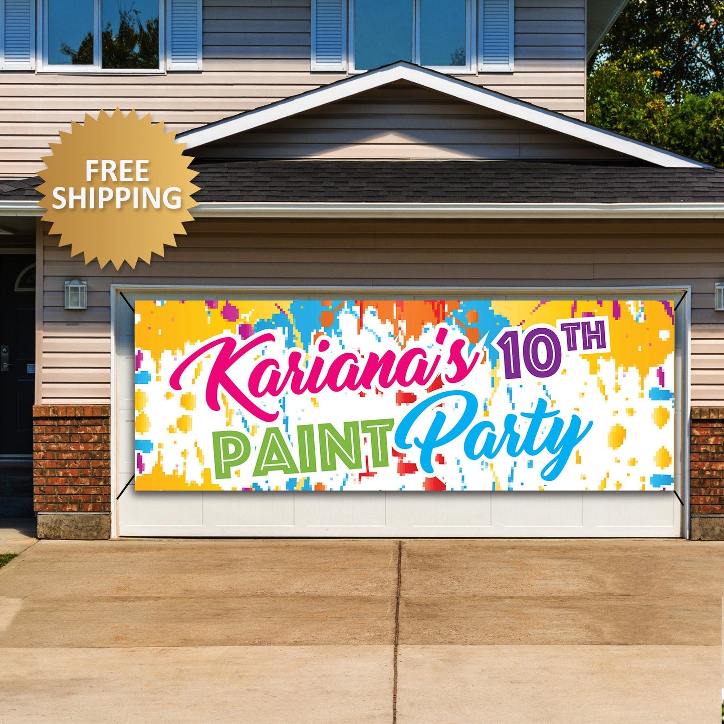 Paint Party Banner, Paint Banners, Birthday Banner, Birthday Custom Banner, Birthday Photo Banner, Drive by birthday banner, Drive by banner