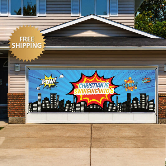 Super Hero Banner, Birthday Banners, Drive by Birthday Banner, Super Hero Custom Banner, Birthday Photo Banner, Drive by birthday banner