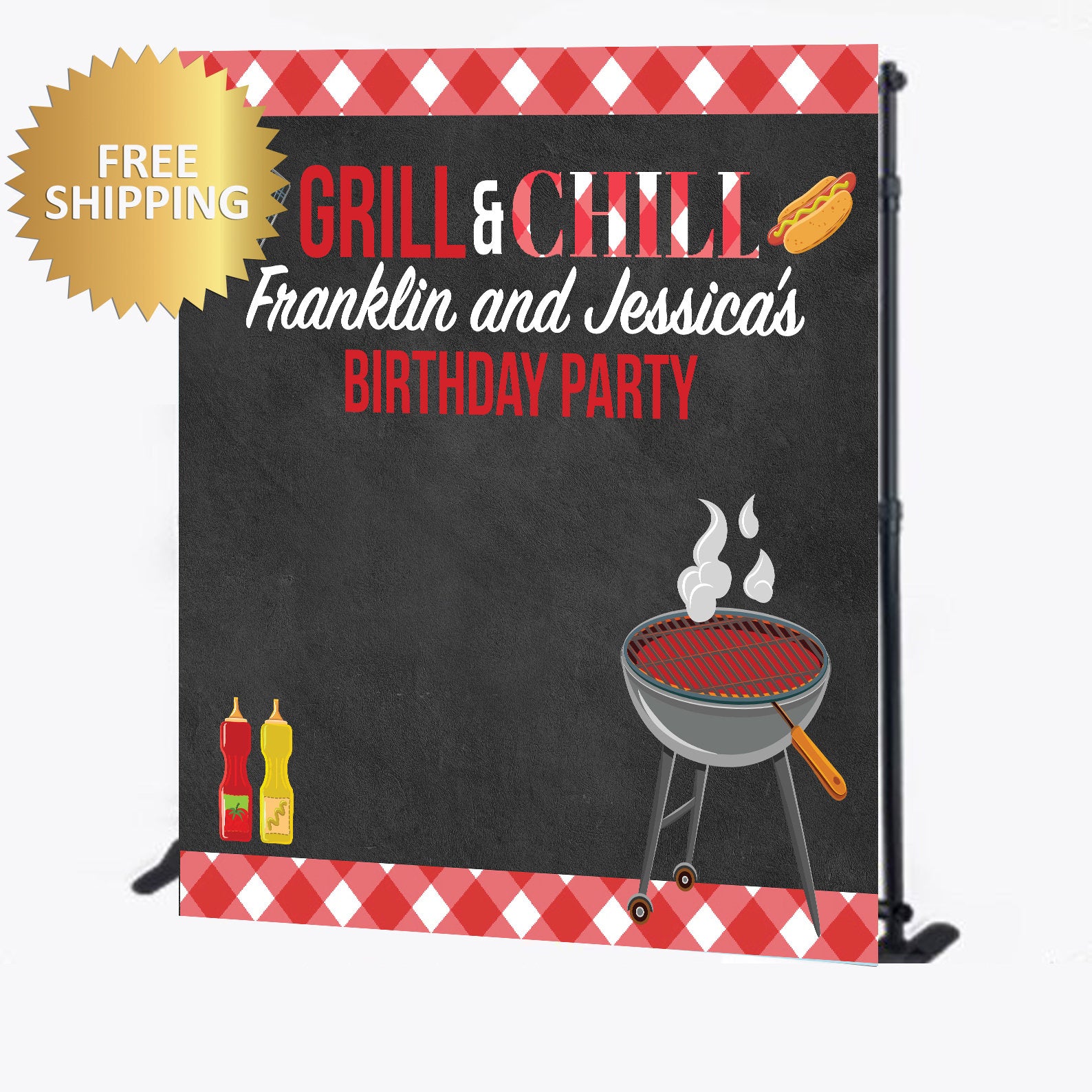 Barbecue backdrop, Summer Backdrop, Grill backdrop, Birthday backdrop ...