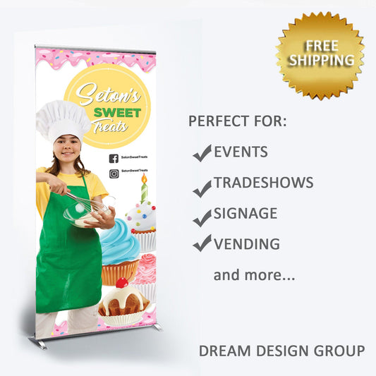 Pop up shop banner,Trade show banner, Business banner, Custom Retractable stand, Retractable banner, Pop Up banner, Pop up shop retractable