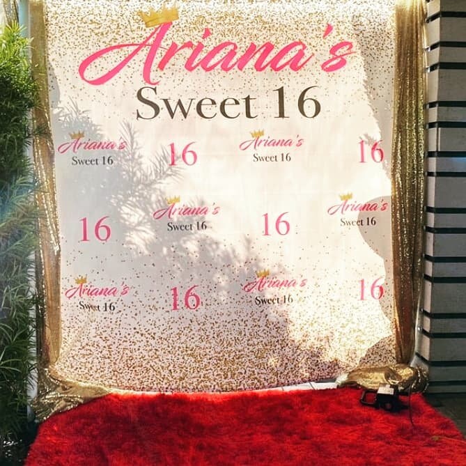 Photo backdrop, Diamonds backdrop, Purple and silver backdrop, Photo step and repeat, Birthday photo backdrop, Sweet 16 step and repeat