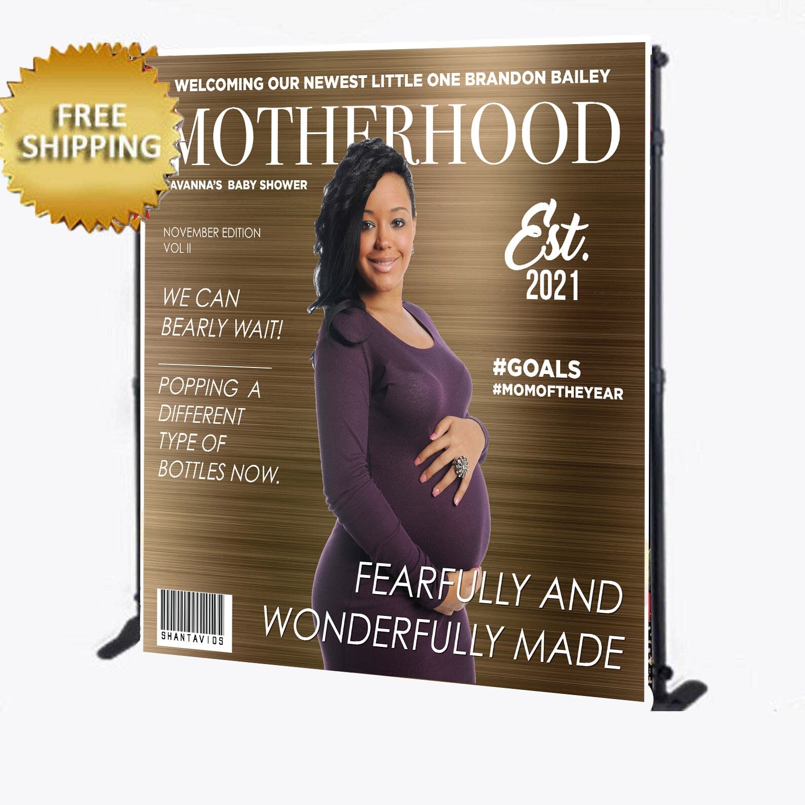 Customized Magazine Backdrop Photo backdrop, Custom photo birthday backdrop, Magazine cover backdro ...