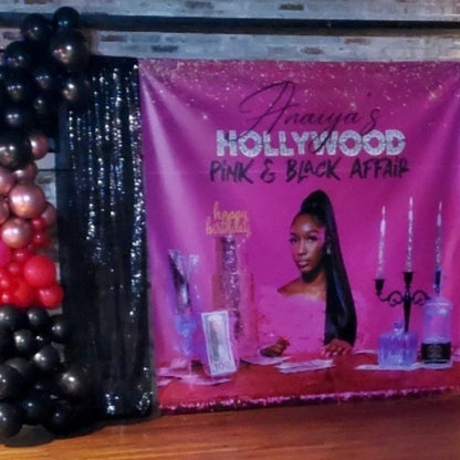 Photo backdrop, Photo step and repeat, Shades of Pink backdrop, step and repeat, Prom backdrop, Sweet 16 backdrop, Pink backdrop